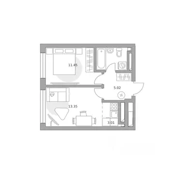 2-к кв. Москва Дмитровское ш., 73Б (37.24 м)