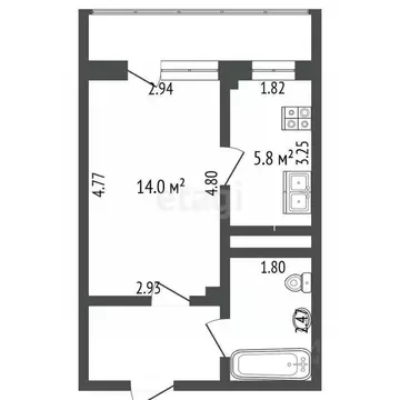 1-к кв. Белгородская область, Белгородский район, Дубовское с/пос, ...