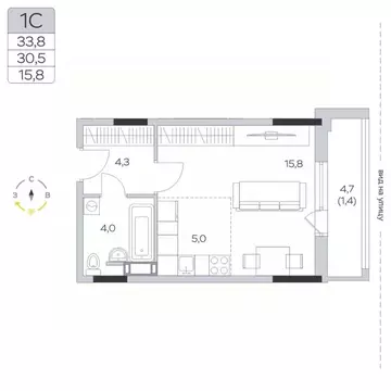 Студия Московская область, Мытищи городской округ, д. Пирогово ул. ...
