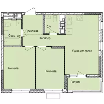 2-к кв. Удмуртия, Ижевск Автопроизводство жилрайон, Норвежский Лес ...