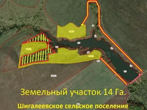 Участок в Татарстан, Пестречинский район, Шигалеевское с/пос, с. Новое ...