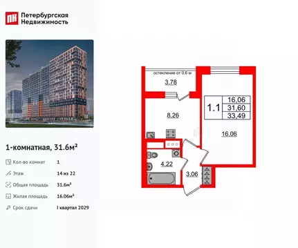 1-к кв. Ленинградская область, Всеволожский район, Свердловское ...