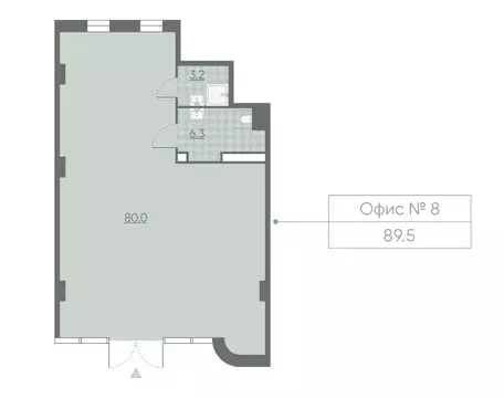 Помещение свободного назначения в Москва Марк жилой комплекс, к2 (90 ...