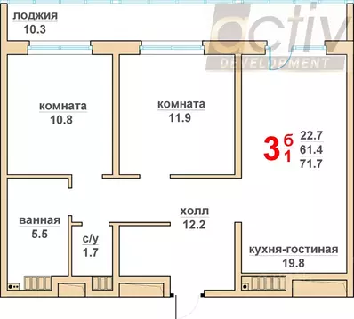2-к кв. Свердловская область, Верхняя Пышма Гранд Успенский жилой ...