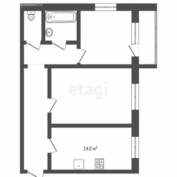 2-комнатная квартира: Ярославль, Дядьковская улица, 52 (60.7 м)