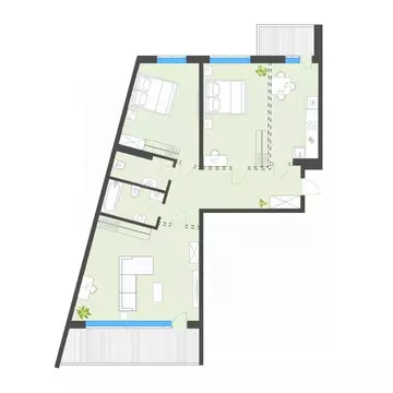 3-к кв. Приморский край, Владивосток ул. Североморская, 4 (99.5 м)