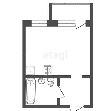 Квартира-студия: Тюмень, Обдорская улица, 1 (30.3 м)
