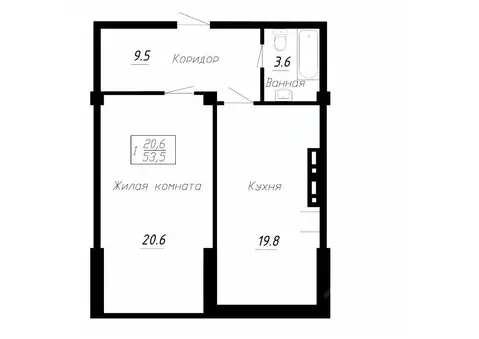 1-к кв. Ставропольский край, Ессентуки  (53.5 м)