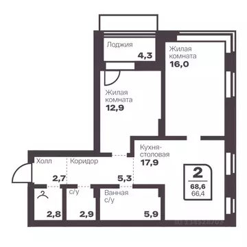 2-к кв. Челябинская область, Магнитогорск Голос Притяжение жилой ...