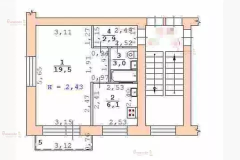 1-комнатная квартира: Екатеринбург, улица Черняховского, 46 (31 м)