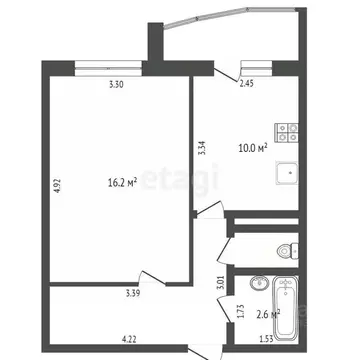 1-к кв. Тюменская область, Тюмень Антипино мкр, ул. Беловежская, 9 ...