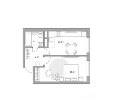 1-к кв. Московская область, Мытищи ул. Красная Слобода (37.31 м)