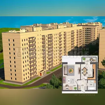 1-к кв. Смоленская область, Смоленск Краснинское ш., 28А (37.73 м)