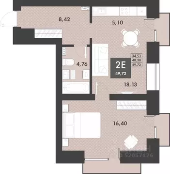 1-к кв. Забайкальский край, Чита Проезжая ул., 4 (49.4 м)