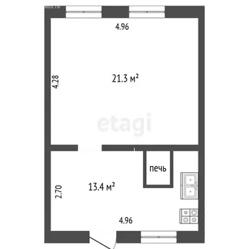 2-комнатная квартира: Прииртышский, Логовая улица, 6 (33 м)