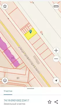 Участок в Челябинская область, Челябинск ул. Профессора Благих (6.6 ...