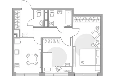 2-комнатная квартира: Москва, историческая местность Карачарово (53.95 ...