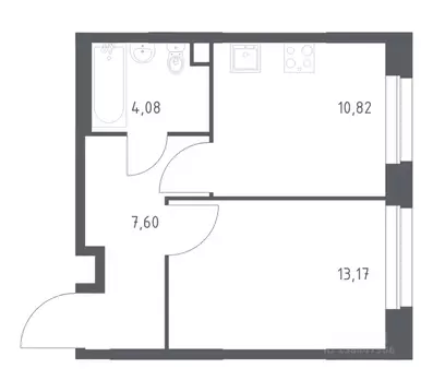 1-к кв. Москва д. Столбово, Эко Бунино жилой комплекс, 13 (35.67 м)