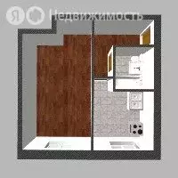 1-комнатная квартира: Вологда, улица Ветошкина, 52 (31 м)