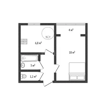 1-комнатная квартира: Краснодар, микрорайон Юбилейный, улица 70-летия ...