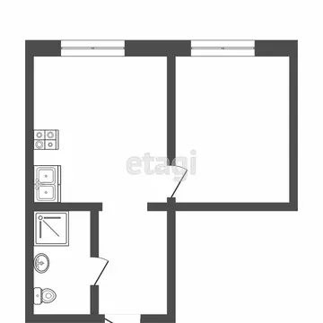 1-комнатная квартира: Тюмень, улица Первооткрывателей, 10 (29.6 м)