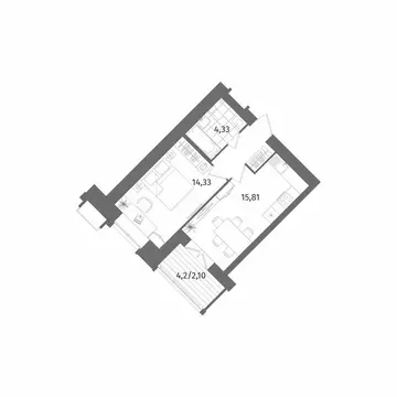 1-комнатная квартира: Санкт-Петербург, Лиственная улица, 20к2 (39.8 м)