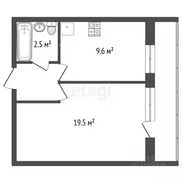 1-к кв. Москва Духовской пер., 14 (34.4 м)