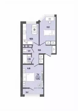 2-к кв. Адыгея, Тахтамукайский район, Старобжегокайское с/пос, Новая ...