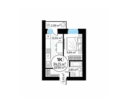 1-к кв. Самарская область, Самара пос. Мехзавод, 1-й кв-л, 50 (34.15 ...