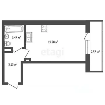 Студия Ярославская область, Ярославль проезд Дядьковский, 2 (30.25 м)