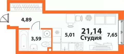 1-к кв. Ульяновская область, Ульяновск 19-й мкр, Аквамарин-2 жилой ...