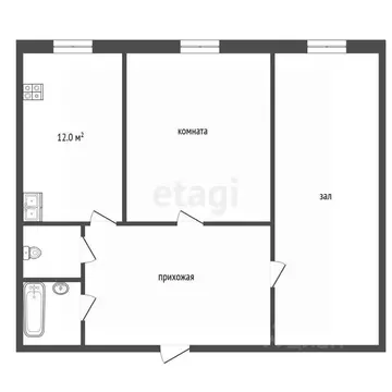 2-к кв. Ямало-Ненецкий АО, Муравленко пер. Новоселов, 4 (48.4 м)