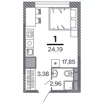1-к кв. Рязанская область, Рязань Петра и Февронии жилой комплекс ...