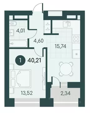 1-к кв. Курганская область, Курган Малиновые высоты жилой комплекс ...
