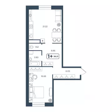 1-к кв. Тюменская область, Тюмень Мелиораторов мкр, ул. Голышева, 8А ...