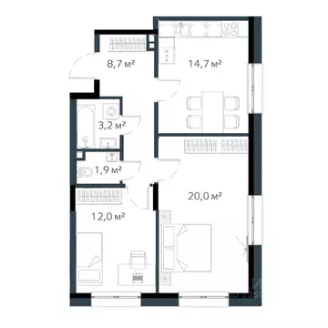 2-к кв. Приморский край, Владивосток Дом на Востоке жилой комплекс, ...