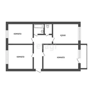 3-комнатная квартира: Омск, улица Герцена, 38 (68 м)