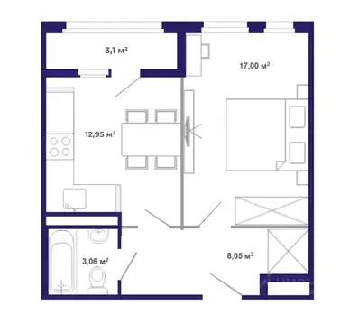 1-к кв. Иркутская область, Иркутский муниципальный округ, Маркова рп, ...