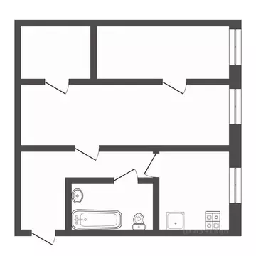 2-к кв. Тульская область, Тула ул. Седова, 47 (45.0 м)