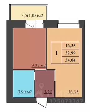 1-к кв. Ярославская область, Ярославль Северный жилрайон, 15-й мкр,  ...
