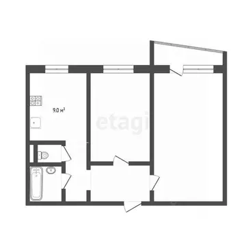 2-к кв. Тюменская область, Тюмень Одесская ул., 38 (50.5 м)