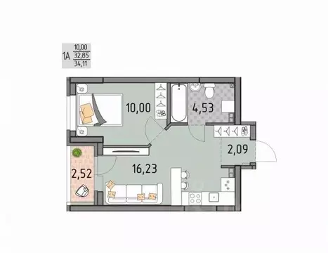 1-к кв. Свердловская область, Екатеринбург Юго-Западный жилрайон, ...