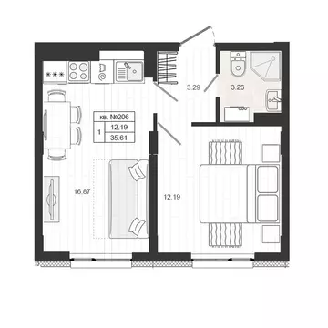 1-к кв. Ленинградская область, Гатчинский муниципальный округ, д. ...