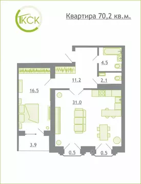 1-к кв. Смоленская область, Смоленский муниципальный округ, д. ...