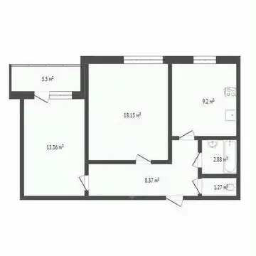 2-к кв. Воронежская область, Воронеж Острогожская ул., 170/2 (59.6 м)