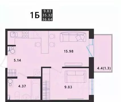 1-к кв. Псковская область, Псковский район, Завеличенская волость, д. ...