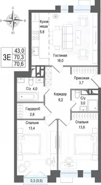 3-к кв. Московская область, Королев Первомайский мкр, Старые Горки дп, ...