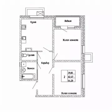 2-к кв. Сахалинская область, Южно-Сахалинск Горизонт жилой комплекс ...