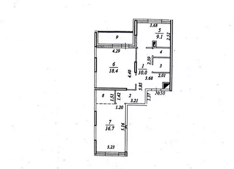 2-к кв. Московская область, Раменское Высоковольтная ул., 20 (66.0 м)