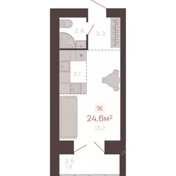 1-к кв. Алтайский край, Новоалтайск ул. Южсиба, 52А (24.6 м)